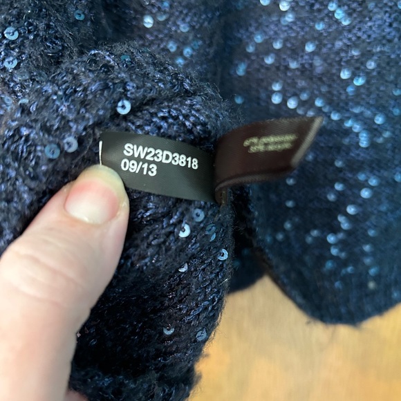 The Limited sweater, size Medium, blue silver sparkly, navy blue,Limited Sweater - Picture 14 of 16